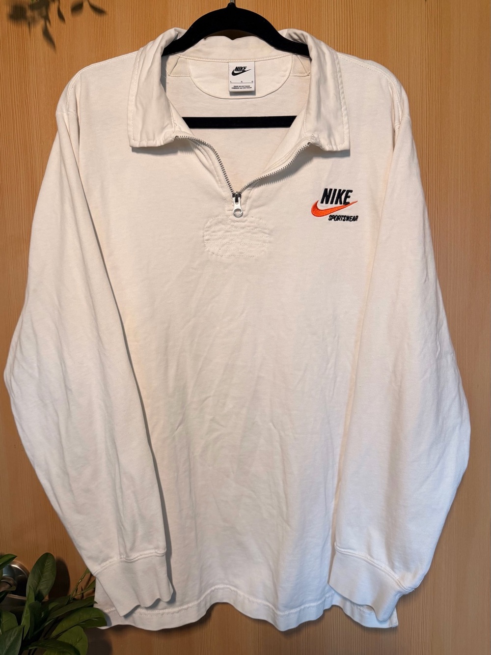 Nike Vintage Style Men’s White Rugby Polo